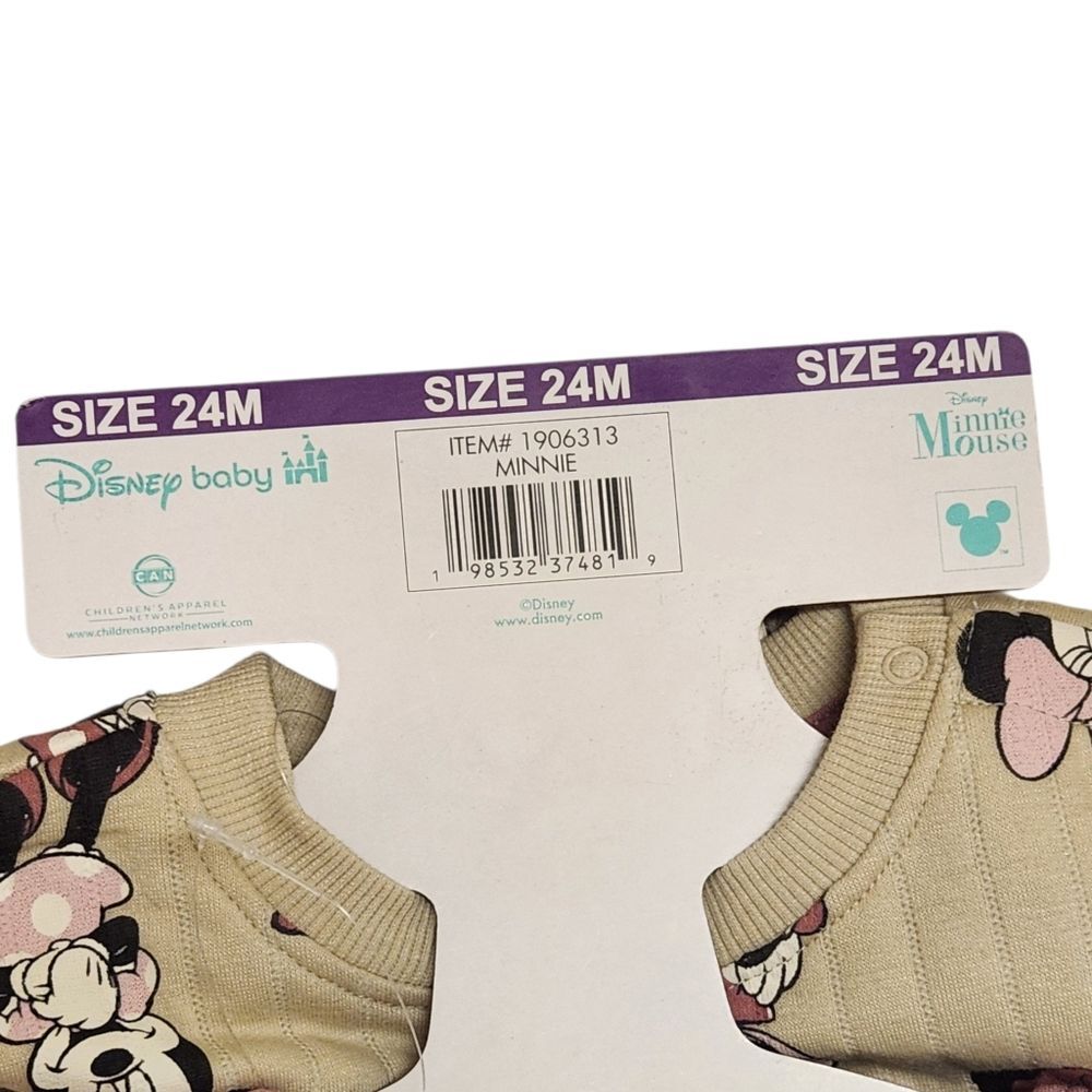 Disney Baby Minnie Mouse 4-Piece Bodysuits Long Sleeve Top Pant Set Kid 24 Month - Picture 10 of 12